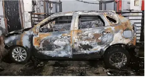 Vehicles destroyed in Kataria Showroom