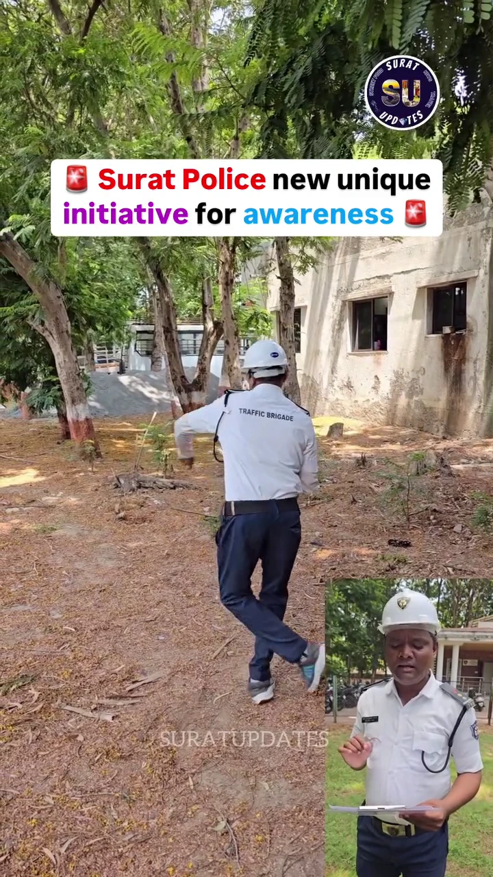 Surat traffic Police Creative Raise Traffic Awareness